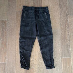 Athleta Black Cabo Jogger Linen Pants